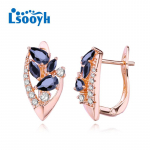 LSOOYH Clip K&otilde;rvar&otilde;ngad Roosa kullav&auml;rvi Moodne k&otilde;rvar&otilde;ngas Naistele Must Cubic Zirconia &Otilde;&otilde;nesk&otilde;rvar&otilde;ngad Ehted A