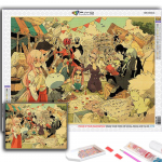 Ristpistekomplekt DIY teemanttikandite anime, mil ma taaskehastusin lima teemantmaali kodukaunistuseks Full Round 20X30CM