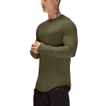 Muscleguysi meeste fitness-T-s&auml;rgid, pikkade varrukatega pol&uuml;esters&auml;rgid, &otilde;hukesed korea stiilis trendikad kevad- ja s&uuml;gistopid M must