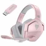 NUBWO G06 juhtmeta m&auml;ngupeakomplekt PS5 PS4 arvutile s&uuml;learvuti m&uuml;rasummutav k&otilde;rvaklapid mikrofoniga roosa