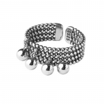 Foxanry vintage punk-s&otilde;rmused uued trendikad loomingulised helmed ripatsiga tuti geomeetrilised peoehted kingitused naistele