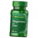 Magneesium ja tsink, magneesium tsingiga, Puritan's Pride 100 tabletti (36367227) 100tab