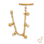 Les Tr&eacute;sors De Lily [R5818] - kullatud k&otilde;rvar&otilde;ngas 'Cl&eacute;opatra' roosa kuld - 5 cm - 12 mm - ristik 3 mm valge
