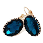 Les Tr&eacute;sors De Lily [R7538] - Disainliiprid 'Sissi' t&uuml;rkiissinine kuld - 13x10 mm t&uuml;rkiissinine