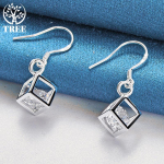 925 Sterling Silver Square AAA tsirkoonist k&otilde;rvar&otilde;ngad Ehted
