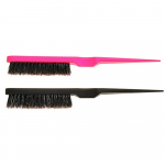 (Nikita) Salongi kammi juuksehari kolmerealine looduslike metssiga harjastega juuksekamm One Size must