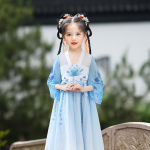 T&uuml;druk Hanfu iidne kost&uuml;&uuml;m lapsed Hiina stiilis v&auml;ikese t&uuml;druku kleit Tang kleit printsessi seelik rahvariided lapsed S