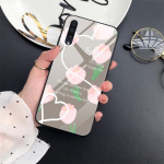 Tulips Floral Carcasa &uuml;mbris Samsung Galaxy A71 A72 A70 A73 A53 A13 5g A03 A22 A21s A03 Core A42 A52 karastatud klaasist kate For Samsung A11