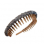 Ilus hammastega juustega fikseeritud raam Elegantne daami laineline peapael juuste kujundamise t&ouml;&ouml;riistar&otilde;ngas must