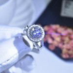 S925 Sterling Silver 3 Carats Vs1 Moissanite ehtes&otilde;rmus naiste pulmah&otilde;be 925 ehted Moissanite s&uuml;nnikivist s&otilde;rmused Anel Box Resizable valge