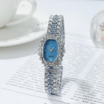 Uue stiiliga terasriba k&auml;ev&otilde;ru Lihtne vabaaja ehe, naiste k&auml;ekell, ovaalne teemandisulamist naiste k&auml;ekell