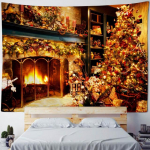 J&otilde;ulupuu lumevaip seinaripp Uusaasta kingitus p&otilde;der J&otilde;ulu kodukaunistus Boheemlaslik esteetika magamistoa kaunistus 90x75cm