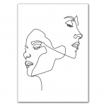 P&otilde;hjamaade minimalistlikud figuurid joonekunst seksikas naine seina l&otilde;uendimaal t&uuml;drukute joonistusplakatid ja prindid dekoor elutuppa HD0095 21x30cm no frame