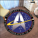 Star Treki logo piirkond &uuml;mmargune vaip Dekoratiivne elutoa vaip Uksematt Vannimatt Suvenier Kodukaunistuse vaibad elutuppa 150cm