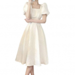 Naiste pikk kleit Line t&auml;navar&otilde;ivad hingav mood, lendlev suvine naiste keskpikk kleit tutvumisriietus S valge