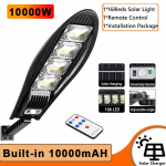 10000W t&auml;iustatud 168LED p&auml;ikeseenergia t&auml;navavalgusti v&auml;listingimustes veekindel LED aiaseina jaoks Reguleeritava nurgaga p&auml;ikeselamp, sisseehitatud 10000mAH D-10000W