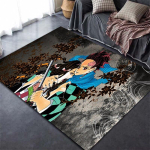 Devil's Blade Anime Demon Slayer Kimetsu 3D prinditud vaip Kodusisustus Pehme magamistoa matt Baby Play roomamisvaibad elutuppa 80cm by 120cm