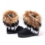 Mood Talvine Naiste vabaaja ja mugavad lumesaapad Poolsaapad Soojad lumekingad Paksud k&otilde;rge toruga puuvillased saapad 42 must