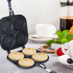 Munapannid Nonstick Kahepoolne pannkoogimasin lastele Mittenakkuv praemunakeetja Hommikus&ouml;&ouml;gikeetja Grillpannipannil minipannkoogid