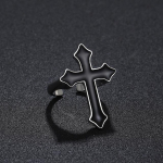 Hip Hop Vintage musta risti s&otilde;rmus meestele Punk gooti stiilis meeste ja naiste Reguleeritav s&otilde;rmus Religioosne kristlik p&uuml;hadekinke ehted must