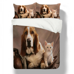 3D lemmikloomamustriga voodipesukomplekt Kodu Magamistoa tekikattega padjap&uuml;&uuml;r, &uuml;he-/kaheinimesevoodi 2/3 magamistoaga dekoratiivne voodipesukomplekt Baby 100x135cm