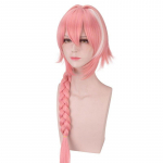 100 cm M&auml;ngu saatuse apokr&uuml;&uuml;f Astolfo Cosplay parukad, pikad roosad punutised kuumakindlad s&uuml;nteetilised juuksed Halloweeni karnevalikost&uuml;&uuml;mi parukas 100CM roosa