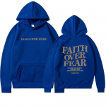 Faith Over Fear Christian Hoodie Christian dressipluus Jeesus Trendikas kapuuts Piiblisalmi s&auml;rk Unisex Esteetilised r&otilde;ivad L