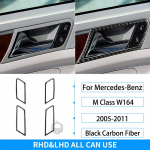 RRX P&auml;ris s&uuml;sinikkiud Mercedes-Benz W164 2005-2011 M-klassi autouksepaneeli uksek&auml;epideme raami viimistluskatted Kleebised Handle Black