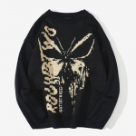 Talvine hip-hop kampsun meeste naiste kampsun Harajuku mood Butterfly meeste avar vabaaja t&auml;navar&otilde;ivaste sviiter kampsun M must