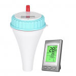 Traadita ujuv basseini termomeeter, h&otilde;lpsasti loetav parim digitaalne p&auml;ikeseenergia kaugjuhtimispult v&auml;litingimustes valge