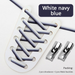 Uued gradientsed elastsed paelad Tossud Ristlukud Kingapaelad Ilma sidemeteta Lapsed T&auml;iskasvanutele Sport Ilma lipsuta Kingapaelad Kummipaelad Kingapael - valge/tumesinine v&auml;rv