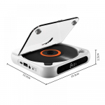 Kaasaskantav CD-m&auml;ngija Bluetoothi ​​ja 1200 mAh akuga CD-m&auml;ngija toetab USB-m&auml;lupulga taasesitusm&auml;lu funktsiooni hoidmisl&uuml;liti ASP LCD-ekraan valge