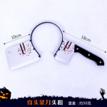 Halloween Zombie Horror Bloody Hairband kost&uuml;&uuml;m Scissor Hammer Watermelon Knife Cleavers peapael lemmiklooma koerale kassile ja inimesele