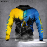 UKRAINA KAART LIPP Pool-Soome 3D-print Meeste kapuuts Pullover Meeste dressipluus Kapuutsiga Jersey Spordidressid V&auml;lisr&otilde;ivad Kevad-s&uuml;gismantel XXL