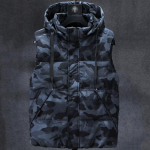 Suures suuruses L-7XL s&uuml;gistalvised meeste vestid kapuutsiga uued vabaaja varrukateta jakid meestele, soojad parkad 3XL sinine