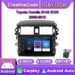 8-tolline Toyota Corolla E140 E150 2006-2013 koos nupu nupuga Android autoraadio multimeediumipleier Navigatsioon stereo GPS 2 Din Carplay 2+32GB 1+32GB