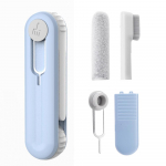 Fonken 4-in-1 puhastusharja komplekt AirPodidele Bluetoothi ​​k&otilde;rvaklappide auk Telefoni laadimisport S&uuml;learvuti klaviatuur Puhastuspliiatsi tolmueemaldi komplekt sinine