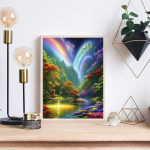 5D DIY Teemantmaal Fairyland Ristpistete komplekt Mosaiik Teemanttikandid Roos T&auml;isringi kandiline puur Kodukaunistus Round 30x40cm