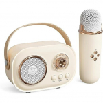 Laste karaokemasin minimikrofoniga: Muusika Laste m&auml;nguasjad, mis sobivad t&uuml;drukutele J&otilde;ulu-s&uuml;nnip&auml;evakingitus M&auml;nguasi Kaasaskantav Bluetooth-k&otilde;lar beež