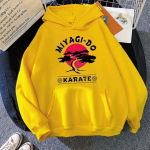 Cobra Kai kapuutsid Naljakad Miyagi stiilis isikup&auml;ra karate kapuuts Harajuku t&uuml;drukule pikkade varrukatega pullover Hip Hop spordir&otilde;ivad L