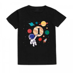 Isikup&auml;rastatud laste s&uuml;nnip&auml;eva T-s&auml;rk, v&auml;ikelaste s&auml;rk, astronauti printimine, topid, poisid, t&uuml;drukud, 1&ndash;11-aastased, riided s&uuml;nnip&auml;evaks. 90cm