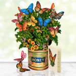 1 tk Butterfly Buttercup h&uuml;pikaknakaart K&auml;sitsi valmistatud 3D &otilde;nnitluskaart kingitus t&uuml;drukule Mrs. Bossi parimad s&otilde;brad, s&uuml;nnip&auml;ev 1Pcs-Buttercups and Butterflies