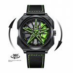 SVJ meeste k&auml;ekell, kvaliteetne autentne musta ratsu rattakell, p&ouml;&ouml;rleva sihverplaadiga helendav muutmistabel