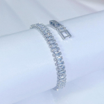 CMM unikaalsed naiste kuldsed h&otilde;bedased tsirkoonist tennisek&auml;ev&otilde;rud, igap&auml;evaselt sobivad ehted, pulmade ja pruudi ehted kuld