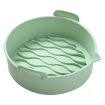 Kasulik kokkupandav laialdaselt kasutatav kuumutatud &uuml;htlaselt &uuml;mmargune frit&uuml;&uuml;ri poti vooder Kokkupandav r&ouml;stimispann Majapidamistarbed k&uuml;psetuspann 9inch