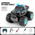 Uus 2,4G amfiibne roniv neljarattaveoline Drifti v&otilde;idus&otilde;iduauto, pika aku t&ouml;&ouml;eaga stunt veekindel kahepoolne auto laste m&auml;nguasi sinine