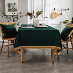 Tavalised tutid Hollandi sametlaudlina Roheline s&ouml;&ouml;gilaua kate Luksuslik pulmapidu Ristk&uuml;likukujuline ruudukujuline &uuml;mmargune kangas pehme 30x220cm-Table runne tumeroheline v&auml;rv