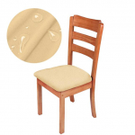 Veekindlast riidest tooli istmekate Suvine lahe ja hingav istmekorpus Tooli katted Stretch Odav tooli kate koju 1 Piece kreemikas