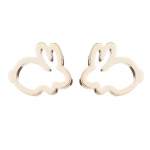 Sweet Hollow Rabbit Ear Studs Bunny K&otilde;rvar&otilde;ngad Naiste Peoehted Lihav&otilde;tted kuldne