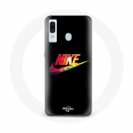 Coque pour Samsung Galaxy A20e Nike Logo Couleur fond noir